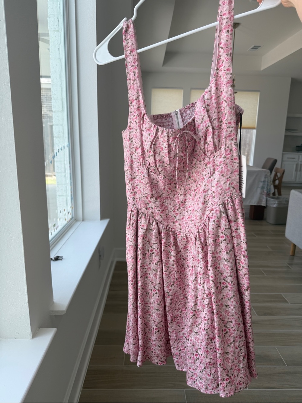 Reformation Pink Daria Mini Dress - Picture 3 of 4
